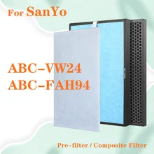 ABC-FAH94 Hepa and Activated Carbon Composite Filter for SanYo ABC-VW24 Air Purifier SanYo VW24