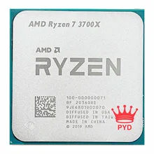 AMD Ryzen 7 3700X R7 3700X 3.6 GHz Eight-Core Sixteen-Thread CPU Processor 65W 7NM L3=32M 100-000000071 Socket AM4