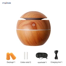 Air Humidifier Aromatherapy Essential Oil Diffuser Wood Grain Cool Mist Maker Fogger Humidifier Air With Colorful For Home