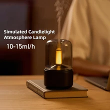 Air Humidifier Ultrasonic Usb Aroma Diffuser with Imitation Candle Night Light Portable Essential Oils Diffuser Home Mi