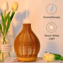 Air Humidifiers Essential Oil Diffuser Rattan Aroma Mist Aromatherapy Diffusers With Waterless Auto Shut-Off Protection For Home