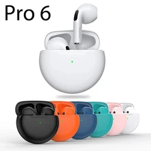 Air Pro 6 TWS Wireless Earphones Fone Bluetooth Headphones HiFi Stereo Earbuds Sport Headset with Mic for iPhone 13 Xiaomi Redmi