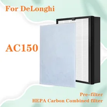 Air Purifier HEPA Filter + Activated Carbon Composite Filter For Delonghi AC150 air purifier parts 259*259*30mm