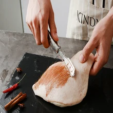 Animal Pig Hair Removal Tool pig hair shaving knife Stainless steel Pig hoof Pig Foot Hair Shaver Hair Remover 10 Free Blade