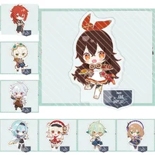 Anime Genshin Impact Acrylic Stand Q Version 8CM Desk Figure Model Table Plate Action Figures Animation Activities Decor