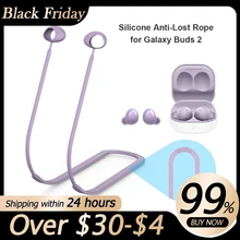 Anti-Lost Earbuds Strap for Samsung Galaxy Buds 2 Headphone Holder Rope Cable Headset Silicone Neck String Accessories