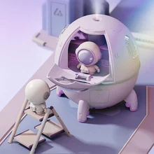 Astronaut Humidifier Moisturize Skin Aromatherapy Humidifiers Relieve Fatigue with LED Light for Home Office Yoga Gym Supplies