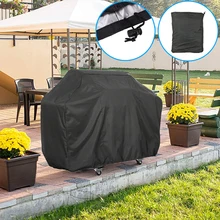 BBQ Grill Cover Waterproof Outdoor Barbecue Cover Heavy Duty Anti Sun Rain Protective for Weber Round Rectangle Bbq Accessories