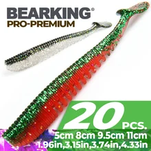 BEARKING Awaruna 5cm 8cm 9.5cm 11cm Fishing Artificial Baits Wobblers Soft Lures Shad Carp Silicone Fishing Soft Baits Tackle