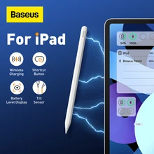 Baseus For Apple Pencil 2 1 For iPad Air 4 5 Pro 11 12.9 Mini 6 Palm Rejection Tablet Stylus Touch Pen APP Wireless Charging
