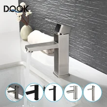 Basin Sink Bathroom Faucet Deck Mounted Hot Cold Water Basin Mixer Taps Matte Black Lavatory Sink Tap Crane