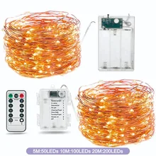 Battery Box 5M/10M/20M Christmas Wedding Party Decoration Garland Indoor Outdoor Party Decoration Light String 3 AA Battery