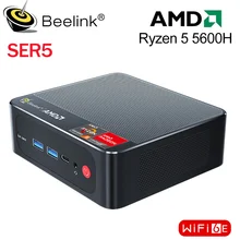 Beelink SER5 Mini PC AMD Ryzen 5 5600H SER3 AMD Ryzen 7 3750H Windows 11 Pro DDR4 4K Dual HD 1000M Gaming Computer SER4 4700U