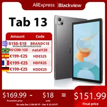 Blackview Tab 13 Tablet Helio G85 Octa Core 6GB+128GB SIMo Tablets Pad 7280mAh Android 12 10.1'' FHD+ Display 13MP Camera