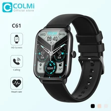 COLMI C61 Smartwatch 1.9 inch Full Screen Bluetooth Calling Heart Rate Sleep Monitor 100+ Sport Models Smart Watch For Men Women