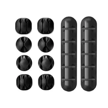 Cable Organizer Silicone USB Cable Winder Desktop Tidy Management Clips Cable Holder for Mouse keyboard Headphone Wire