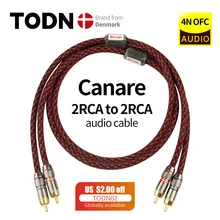 Canare 1 pair RCA audio cable 2 RCA to 2 RCA Interconnect Cable HIFI Stereo 4N OFC Male to Male For Amplifier DAC TV
