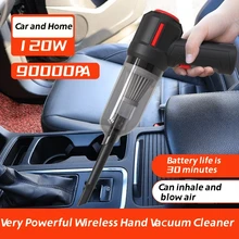 Car Vacuum Cleaner Cleaning Machine Blower For Home 90000Pa Wireless Accessories Automotive Very Powerful Hand Portable Parts