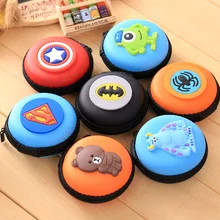 Cartoon Mini Zipper Protective Headphone Case Pouch Earphone Storage Bag Soft Headset Earbuds Box USB Cable Organizer Coin Purse