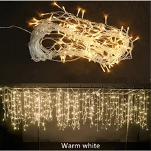 Christmas Lights Outdoor Icicle Fairy String Lights Constantly Brightness Garland Decors for Roof House Garden Corridor EU Fork