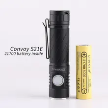 Convoy S21E 21700 flashlight SST40 SFT40 519A with 21700 battery inside
