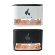 Creative Flame Night Light Air Humidifier Quiet Auto Shut Off for Living Room Desktop