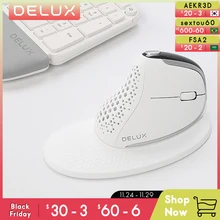 Delux M618XSD Seeker Ergonomic Vertical Mouse with OLED Screen 4000DPI Rechargeable 1000mA Removable Back Cover For Computer