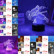 Demon Slayer Anime Lamp Kimetsu No Yaiba Night Light For Kid Child Room Party Decor Base And Acrylic Board Are Sold Separately
