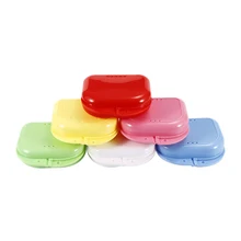 Dental Retainer Hygiene Organizer Accessories Mouth Guard Denture Storage Case Box Container Dental Storage Supplies