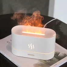 Desktop Decoration Home Air Humidifier Flame Shaped USB Essential Oil Diffuser Mute Mini Aromatherapy Machine Office