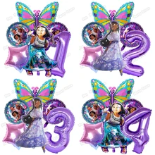 Disney Encanto Mirabel Isabella Party Balloons Set 32inch Purple Number Foil Balloons For Kids 1 2 3th Birthday Decor Air Globos
