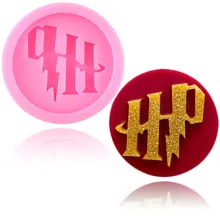 Disney HP Letters Badge Reel Silicone Mold Phone Grip Keychain Epoxy Resin Molds Jewelry Making Mould Chocolate Fondant Moulds