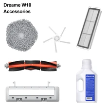 Dreame Bot W10 Robot Vacuum Cleaner Official Original Accessories/Parts Main Brush/Side Brush/Cover/Filter/Detergent/Rag