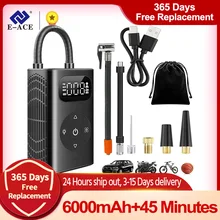 E-ACE 6000Ma Portable Car Air Compressor 150PSl Digital Auto Inflatable Pump Wireless For Motorcycles Bicycle Boat Tyre Inflator