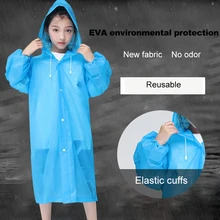 EVA Children Raincoats Adult Raincoat Thickened Waterproof EVA Rain Coat Kids Clear Transparent Tour Waterproof Rainwear Suit