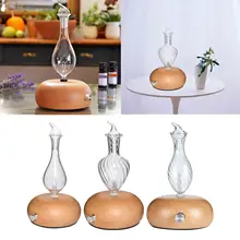 Electric Nebulizing Pure Essential Oil Diffuser Glass Top Aroma Fragrances Atomizing Air Humidifier Night Lamp for Home Office