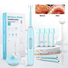 Electric Sonic Dental Scaler Teeth Whitening Portable Tartar Teeth Cleaner Tool Plaque Stains Calculus Remover For Teeth IPX7