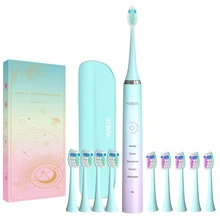 Electric Sonic Toothbrush USB Rechargeable IPX7 Waterproof 5 Modes Smart Timer Soft Bristles Brush Heads For Adult Travel Box