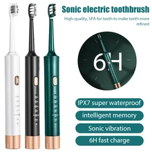 Electric Toothbrush Adult Household USB Rechargeable Sonic Toothbrush 6 Mode Travel Toothbrush with 5 Brush Head Gift