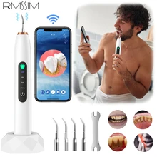 Electric Visual Ultrasonic Tooth Cleaner With Camera Teeth Tartar Remover Plaque Stains Cleaner Removal Teeth Whitening Portabl