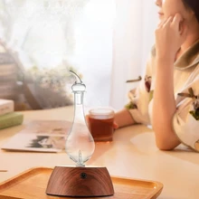 Electric Wood Humidifier Waterless Essential Oil Pure Diffuser Nebulizer Aromatherapy Home Aroma Diffusers LED Night Light