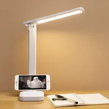 Eye Protection LED Desk Lamp Touch Desk Student Dormitory Dual-Purpose Charging and Plug-in Learning Children Reading Lamp