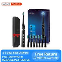 Fairywill FW-507 Sonic Electric Toothbrush 5 Modes USB Charger Tooth Brushes Replacement Timer Sonic Toothbrush 8 Brush Heads