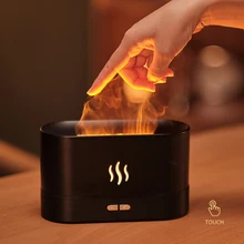 Flame Aroma Diffuser USB Power Electric Aromatherapy Air Humidifier 180ML Ultrasonic Mini Essential Oil Diffuser Colorful Light