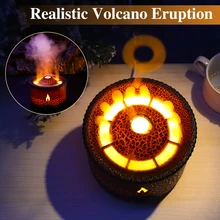 Flame Volcano Humidifier Aroma Diffuser Ultrasonic Cool Mist Maker Fogger LED Essential Oil Jellyfish Difusor Fragrance Home
