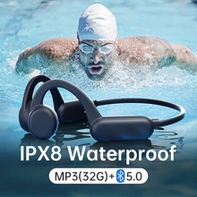 For Xiaomi Sony Wireless Earphone Bone Conduction Bluetooth Swimming IPX8 Waterproof Headphone With 32G RAM Mp3 Music Microphone