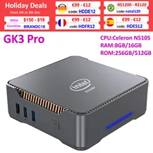 GK3V Mini PC Intel Celeron J4125/N5105 8GB DDR4 128GB/256GB Windows 11 Pro Gaming Computer 4K 60Hz HDMI VGA Win 11 Minipc