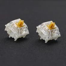 Gazzew U4T RGB version Thocky switch clear top without slot mechanical keyboard switch 5pin 65g bottom