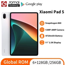 Global ROM Xiaomi Pad 5 Tablets Snapdragon 860 Octa Core 128GB/256GB 13MP Camera 11'' 2.5K Screen 8720mAh MI Tablet 5 CN Version