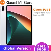 Global Version Xiaomi Pad 5 Mi Tablet 128GB/256GB Snapdragon 860 11'' WQHD+ 120Hz Display Quad Stereo Speakers 8720mAh Battery